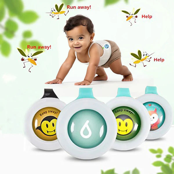 👶 BuzzClip™ – Natural Mosquito Repellent Buckle Button Clip (Pack of 1)