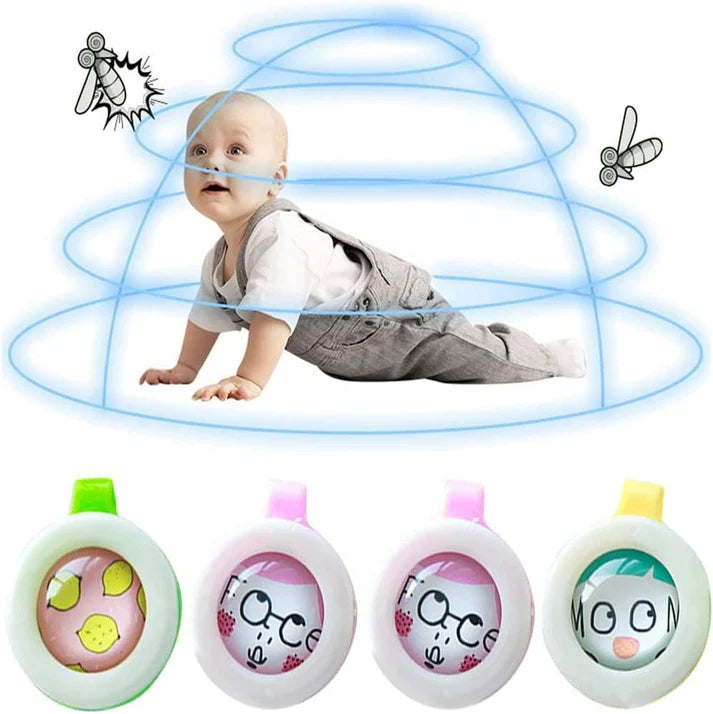 👶 BuzzClip™ – Natural Mosquito Repellent Buckle Button Clip (Pack of 1)